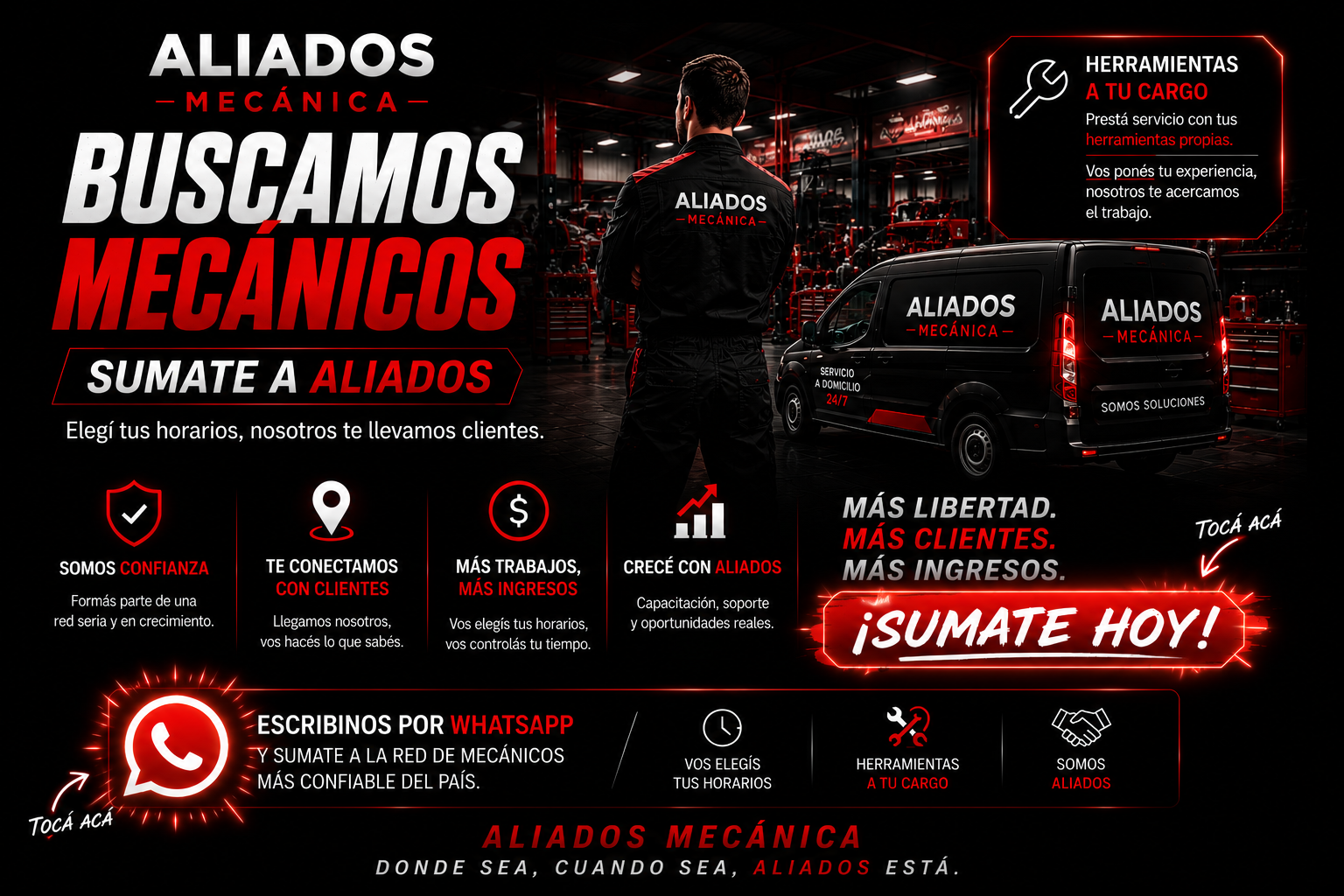 Buscamos Mecánicos - Aliados Mecánica